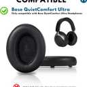 Replacement Earpads for Bose QuietComfort Ultra Premium Memory Foam Cushions with Soft Protein Leather, Enhanced Noise Isolation, Easy Installation, for Bose QC Ultra Headphones (Black)