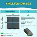Machrus Replacement Spring Cover for Upper Bounce Rectangular Trampolines, Heavy-Duty, Lightweight, Portable, Foldable, 10x17 ft