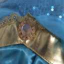 Girls Jasmine Arabian Princess Cosplay Costume with Wig - Halloween Party Dress Up for Kids (120(4-5T))