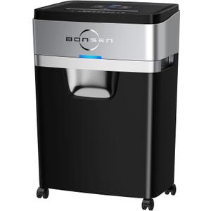 BONSEN Paper Shredder, 20-Sheet 60 Mins Nonstop Heavy Duty Paper Shredder for Office, 60dB Ultra Quiet Cross-Cut Shredder with 6.6 Gals Basket, Anti-Jam CD and Credit Shredder for Home Office (S3104)