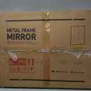 Keonjinn Black Bathroom Mirror 22 x 30 Inch, Brushed Black Framed Mirror for Over Sink, Rectangle Wall Vanity Mirror with Square Corner, Alumium Frame