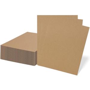 RLAVBL 50 Pack 8x10 Corrugated Cardboard Sheets, Flat Cardboard Inserts for Shipping, Mailing, Packing, DIY Crafts