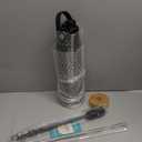 FULBEVY 32 oz Glass Water Bottles  1 Liter Motivational Tumbler Water Bottle Time Marker  Borosilicate Glass Water Bottle With Silicone Sleeve and 2 Lids, Handle Spout & Bamboo Straw Lid