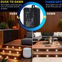 2 x UniHobby Low Voltage Deck Lights with Transformer Dimmable Timer Circuit Protection and Memory Function and Photocell Sensor Outdoor LED Deck Lighting Waterproof for Stair Step Yard Park 10 Packs