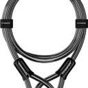 Titanker Bike Lock Cable,12mm Thick Security Cable with Loops Heavy Duty Steel Cable Vinyl Coated Bike Cable Lock Security Chain (4ft)