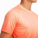 2-Pack Swim Shirts for Men UPF 50+ Loose Fit Rash Guard, Quick Dry UV Sun Protection Short Sleeve Shirt (Orange, XXXL)