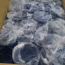 24 Pack Vintage Wine Glasses, Plastic Reusable 12 Ounce Colored Water Goblets, Unique Flower Embossed Pattern Unbreakable Stemmed Wine Glasses High Clear Wedding Party Bar Drinking Cups Blue