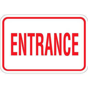 2 x Entrance Sign OSHA Label Decal Sticker Sticks to Any Surface 10x7