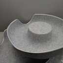 Large Cat Tunnel Bed for Indoor Cats with 3 Toys, Scratch Resistant Donut Cat Bed, Up to 30 Lbs (L 24x24x11, Light Grey)