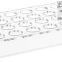 24 Hole Acrylic Shot Glass Holder 1.18 inch Hole Tequila Glasses Cup Rack Shot Glass Serving Whiskey Shots Glasses Base with Iron Fitting for Party Bar Club Family Gathering Collection