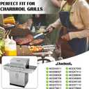 Hiorucet Grill Grates & Heat Plates for Charbroil Commercial Series 4-Burner Gas Grill Replacement Parts, Char Broil 463244011, 463247009, 463268007, 463247412, 463268008, 463268606, 463268706.
