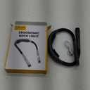 Glocusent Ergonomic Reading Light, 1600mAh Rechargeable Book Light for 100 Hrs - 3 Colors & 5 Brightness, Neck Light with Timers, Sleep Aid & Travel Lock, Perfect for Reading, Knitting & Craft 