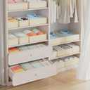 DIMJ Drawer Organizer Clothes 15 Pack - Foldable Baby Organizers and Storage & Closet Organizers for Bedroom, Closet - Nursery Organization Dresser Dividers for underwear, Sock,Bra, Belt, Tie, Beige