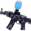 Electric Gel Ball Blaster, Automatic Splatter Ball Blaster Toys with Goggles, Rechargeable Gel Ball Splatter Toy for Shooting Team Game Outdoor Activities Party Favor for 14 Age Up (Black)