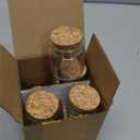 EWEIGEER 8 pcs 30ml Small Glass Bottles with Cork Stopper,Decorative Bottle,Vials Jars,Cute Storage Jar,Wishing Bottle 37x40mm(1.46x1.58inch)