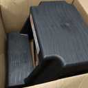 Rubbermaid 2-Step Molded Plastic Step Stool, Lightweight with Slip Resistant Treads and Non-Slip Feet, Black