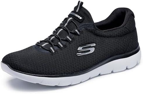 Skechers Women's Summits Sneaker | Memory Foam cushioned comfort insole, Machine washable, Lightweight flexible shock-absorbing midsole, Bungee Slip-on size 6.5