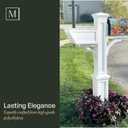 Mayne Westbrook Mailbox Post with Standard Arm and Planter Weather-Resistant, Durable Classic Design Easy-to-Install Outdoor Mailbox Post