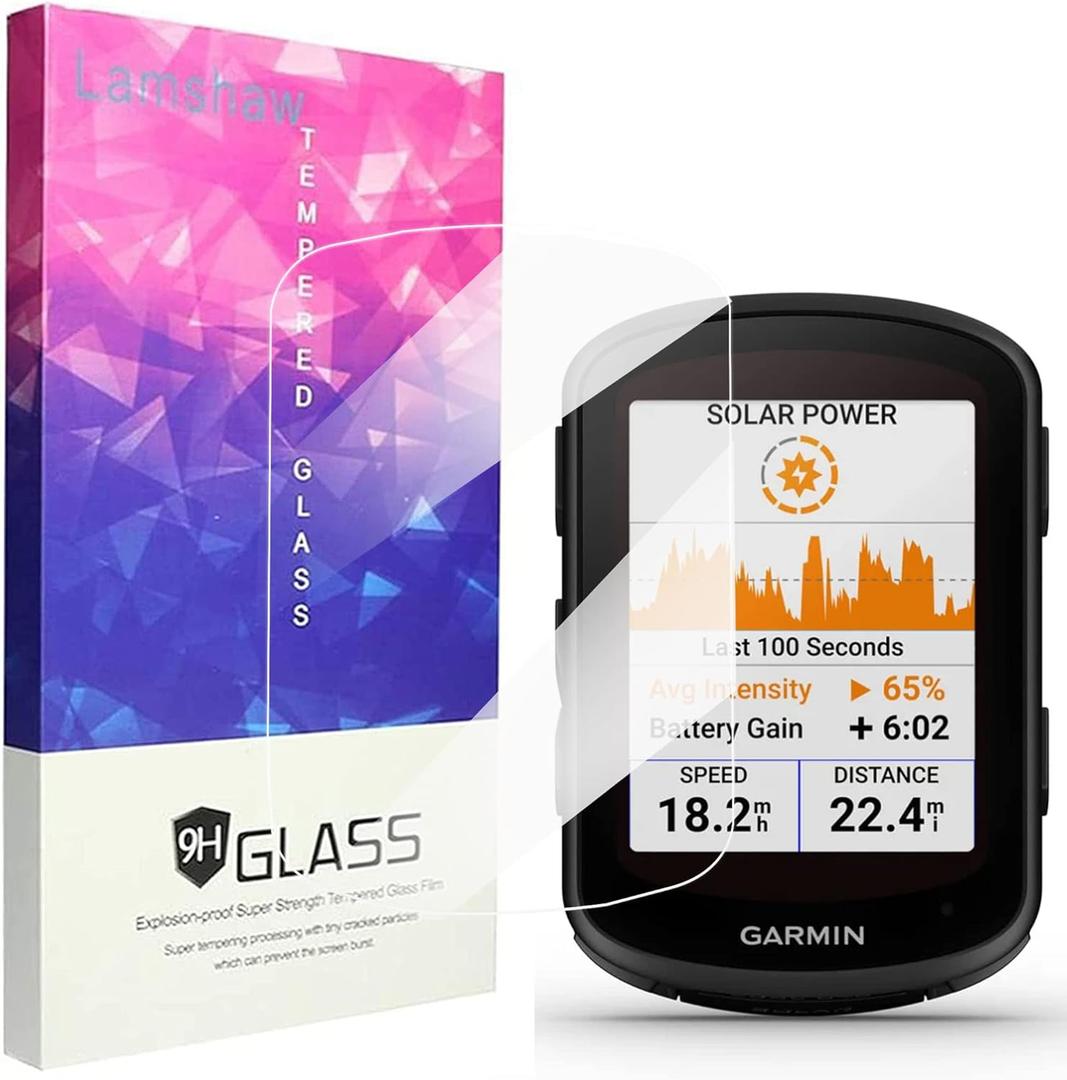 Compatible for Garmin Edge 840 Solar Screen Protector, [3 Pack] 9H Tempered Glass Screen Protector Film Compatible for Garmin Edge 840 Solar/Edge 540 Solar (3 Pack)