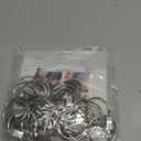 40 Pack Openable Curtain Rings with Clips Metal Hangers Ring, Drapery Clips Hooks, Decorative Curtain Rod Clips Hangers 1.5 Inch Interior Diameter Eyelets(Silver,1.5")