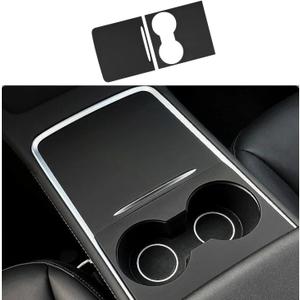 frani Center Console Wrap (Matte Black Edition) Designed for Tesla Model 3/Y 2021-2025,Tesla Center Console Cover for Model 3/Y(Not for Model 3 Highland 2024-2025)