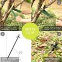 Heavy Duty Tree Stake Kits, 11.8 Inch Steel Tree Stakes and Supports for Young Tree Anti Strong Wind, Leaning Tree Anchor Straightening Kit with 3 PCS Steel Stakes, 13.12 Feet Rope and Tree Straps