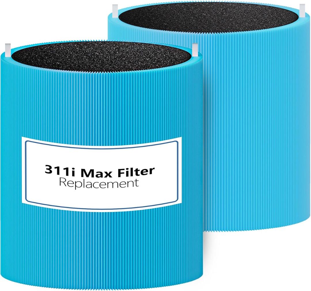 Blue Pure 311i MAX AllergenBlock Replacement filter Compatible with Blueair 311i Max Air Purifier, H13 True HEPA with Activated Carbon Air Filter,Blue Pure F3MAX, Not for 311 i+ Max