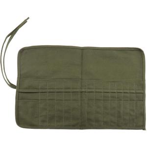 Create idea Paint Brush Artist Canvas Roll Pouch Holder 30 Slots Storage Acrylic Oil Watercolor Gouache Army Green