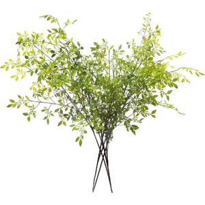 Melorca&Guilla Artificial Plants,4PCS 43.3" Green Nandina Faux Branches for Vase,Faux Greenry Stems Fake Plants for Shop Garden Office Home Décor