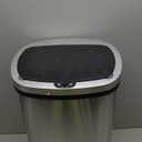 FDW Kitchen Trash can for Bathroom Bedroom Home Office Automatic Touch Free Garbage bin with lid Brushed Stainless Steel Rectangular 13 Gallon / 50L