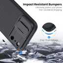 Nillkin for iPhone 17 Pro Max Case with Slide Camera Cover, Thin Slim Fit, Shockproof Protective, Protector Privacy, Phone Case iPhone 17 Pro Max Camera Lens Protector 6.9 inch, Black