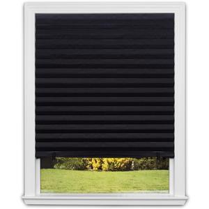Redi Shade No Tools Original Blackout Pleated Paper Shade Black, 36" W x 72" L, 6 Pack
