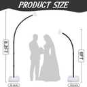 AerWo [Upgraded] Balloon Arch Kit Stand, 8.2ft+6ft Half Arch Balloon Stand with Base, Free Bending Top Balloon Arch Frame Curve for Floor, Perfect Birthday Wedding Christmas Decorations