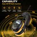 ZOHAN AM/FM Radio Headphone with Digital Display,Ear Protection Noise Reduction Earmuffs,Comfortable Hearing Protector