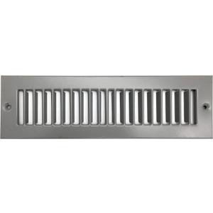 HVAC Premium 4" x 10" [Duct Opening] Toe Kick Vent Grille - HVAC Register Cover [Outer Dimensions: 5.5 X 11.5] - Grey