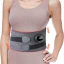 Cordless Heating Pad for Back Pain Relief, Heated Back Belt Abdomen Warmer Lumbar Support, Lumbar Massaager with Heat (Gray)