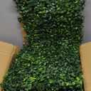 12 Pcs Artificial Grass Wall Panel Backdrop, 10"x 10" Grass Wall Panels, Boxwood Faux Green Panels for Outdoor Indoor Green Wall Decor, Party Wedding Garden Fence Decorations