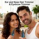 AREYZIN Nose Hair Trimmer for Men,2026 Professional 3 in 1 Painless RechargeableEar and Nose Trimmer,IPX7 Waterproof Eyebrow Facial Hair Trimmer Body Grooming Kit Dual EdgeBlades