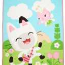 Gabby's Dollhouse "Flowery Fun" Kids 46" x 60" Throw Blanket 