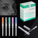 IV Catheter Piercing Needles Mixed 50Pcs 14G 16G 18G 20G 22G Piercing Needles for Ear Nose Lip Belly Navel, Catheter Hollow Needles Start Kits Piercing Supplies