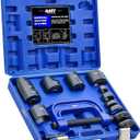 OMT 21pc Master Ball Joint Press Kit with Sockets and Adapters Heavy Duty Ball Joint Tool & U Joint Removal Kit, Blue Case