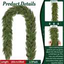 Palonu 1Pcs 6Ft Christmas Cedar Garland, Artificial Realistic Greenery Faux Garlands Touch Like Real Cypress Pine Xmas Dcor, Fireplace Mantle Table Stairs Porch Indoor Outdoor Holiday Decoration