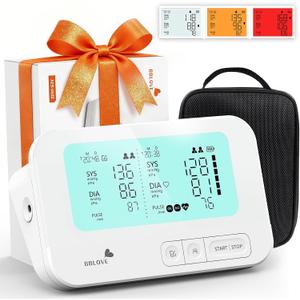 Blood Pressure Monitor, FSA-HSA Eligible, One-Touch Voice Control | Upper Arm Design, Dual Screen Comparison, Type-C Rechargeable, Irregular Heartbeat Detection, Color-Coded BP Indicator