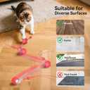 Smart Interactive Cat Dog Toys, Automatic Pet Toys for Bored Indoor Cats and Dogs, Motion Activated, USB Rechargeable, Christmas Pet Birthday Gifts (Red)