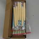 Rossesay 24 Pcs Flameless LED Taper Candles Battery Operated Candle Flameless Candlesticks Flickering for Halloween Christmas Church Wedding(K, 8.58'', 9.69'', 10.98'', 12.91'', 12.8'', Multicolored)