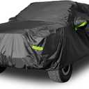 Pickup Truck Cover Waterproof All Weather, Outdoor Indoor Truck Protection Cover for Ford f150 / Chevy Silverado/Dodge Ram 1500, Truck Tarp Cover Black(Length 230 to 242 inch)