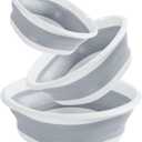 Multipurpose Foldable Collapsible Washbasin Lightweight Portable Basin, Collapsible Basin for Camping Sink and RV Sinks (Set of 3, S,M,L)