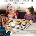 Electric Warming Tray-Kitchen Gadgets Portable Food Warmer,Foldable Roll Up Silicone Food Warming Mat with 3 Temperature Settings,Versatile Food Warmers for Parties Buffet (Beige-2Pack)