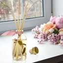 Reed Diffuser Set, Pink Peony Scented Oil Diffuser with Sticks, Home Fragrance Accessories for Bathroom Shelf Decor, Aroma Diffusers for Home or Office Desk, USA Made