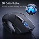USB Computer Mouse Wired, Silent Click Corded Mouse 3-Button Wired Optical Mouse, Office and Home Mice, Ergonomic Shape for Windows Computers, Macs, iPad, PC and Laptops